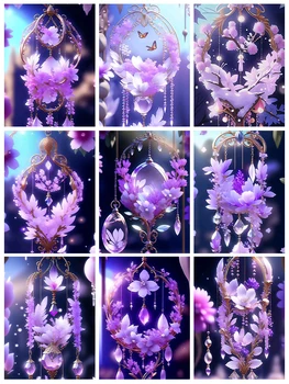 Kraštovaizdžio 5D diamond tapybos gražus gėlės drugelis Diamond Tapybos Inkrustacijos Pilna Deimantų, Siuvinėjimo Dailininko Namų Puošybai