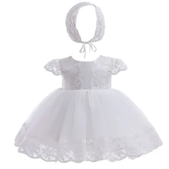 Krikšto Baby Girl Dress Mielas Lankas Naujagimių Princesė Suknelės Baby 1 Metų Gimtadienio Suknelė Bamblys Kūdikių Šalis Suknelė Krikštynos