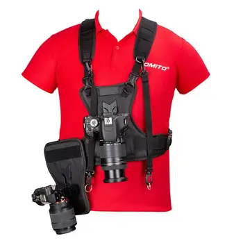 Krūtinės Diržas Sistemos Fotoaparato Diržas Liemenės Greitai Dirželis su šoniniu Dėklas Fotoaparato Nešiojimo Dirželis Vežėjas II Saugus Dirželiai