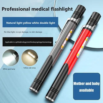 LED Pen Šviesos Medicinos Žibintuvėlis Pirmosios Pagalbos Pen Šviesos USB Mini Žibintuvėlis Mažas Žibintuvėlis, Gydytojas, Slaugytoja, Diagnostika Avarinės Šviesos