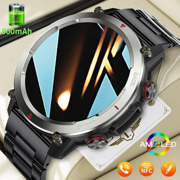 LIGE Naujos Lauko Sporto Smart watch vyrų Vandeniui 3ATM 466*466 AMOLED 1.43 colio Ekraną ir Belaidžio Ryšio Smartwatch 