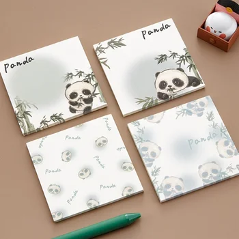 Mielas Animacinių filmų Panda Posted Sticky Notes Klijų Pranešimą Nešiojamų Notepad Tearable 50 Lapų Rašalu-įrodymas, Sklandžiai Rašyti, Studentas