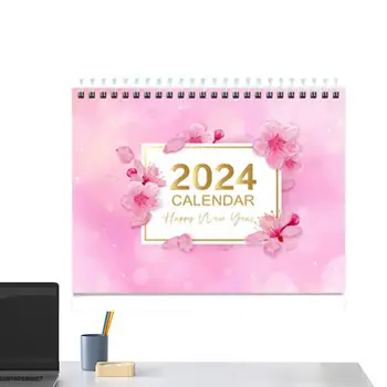 Mielas Kalendorius Stalas Spiralės 2024 Atsistoti Stalas Gėlių Kalendorius 12 Mėnesio Klasėje Dirbti Dekoratyvinės Už Planuoja