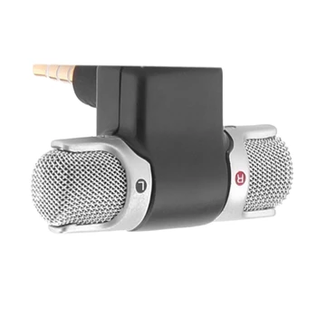 Mini 3,5 mm Jack Mikrofono Nešiojama Stereo Mikrofonas Telefono Įrašymas Mikrofonas Išmanųjį telefoną