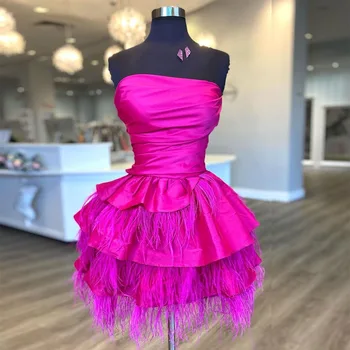 Mini Trumpas Rose Satino Homecoming Suknelė Vestido Baigimo Suknelė Stebėjimo Vakare Gown Oficialią Suknelės, Šaliai