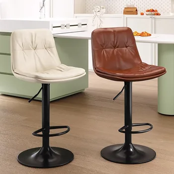 Minimalistinė Prabanga Baro Kėdės Priėmimo Dizaineris Ergonomiškas Metalo Baro Kėdės Moderni Reguliuojama Sillas De Barra Salonas Baldų HY