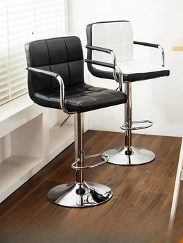 Modernus minimalistinis baras, stalai ir kėdės, buitiniai baro kėdės, iškėlė kėdės, atlošais, aukštos kėdės, baro kėdės