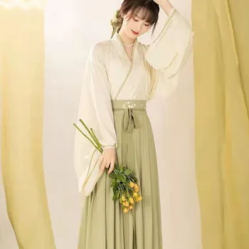 Moterims Pagerina Hanfu Drabužius Elegantiškas Han Suknelė Jin Dinastijos Kinų Ru Sijonas Gražių Moterų Suknelė Tiktų