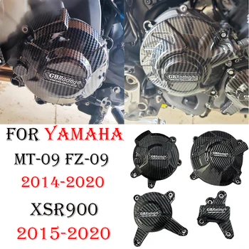 Motociklų Variklio apsauginis dangtelis YAMAHA MT-09 FZ-09 BANDOMŲJŲ & SCRAMBLER 2014-2020 M. XSR900 2015-2020 m. anglies pluošto spausdinti