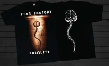 Naujas D T G Atspausdintas T-shirt FEAR FACTORY Pasenę Dydis