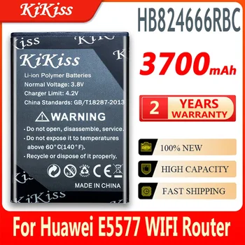 NAUJAS KiKiss 3700mAh HB824666RBC Baterija Huawei E5577 E5577Bs-937 E5577s-321 WIFI Router Atsarginės Pakeisti Baterijas, Akumuliatorius