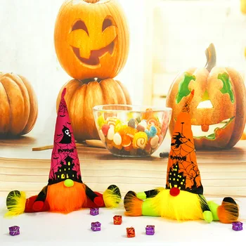 Naujų Produktų Helovinas Dekoracijas Šviesos Gnome Beveidis Lėlės Atmosfera Kūrybinės Dvasios Festivalis Dirželis Šviesos Lėlės Poliesteris
