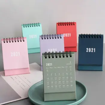Nešiojamų Mini 2021 Stalinis Kalendorius Biuro Popieriaus Dienos Mėnesio Tvarkaraštis Planner Mokyklos Reikmenys