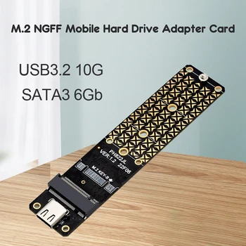NGFF M. 2 B Klavišą, SATA SSD Su USB3.2 Adapter Kortelių TIPAS-C10G Plėtimosi Kortelės Adapterį Valdybos JMS580 NGFF SATA Riser Card