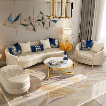 Nordic light luxury mažame bute gyvenamasis kambarys kartu, baldai jav šiuolaikinio paprasto lanko