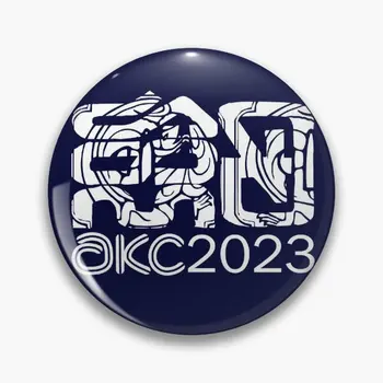 Oficialus Akc2023 Logotipą, Balta Minkšta Mygtuką Pin Moterų Juokinga Kūrybos Drabužius Ženklelis Metalo Apykaklės Dovana Meilužis Mielas Animacinių Filmų Papuošalai