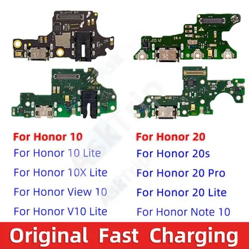 Originalus Apatinio Įkrovimas USB Data Dokas Mikrofonas Įkroviklio Flex Kabelis Huawei Honor 10 20 Peržiūrėkite 10 Pastaba V10 10x Lite Telefono