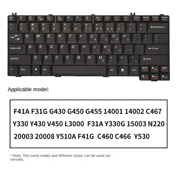 Pakeisti Kostiumas Lenovo L3000 G450 F31A Y330G 14001 14002 15003 20003 20008 Nešiojamojo kompiuterio Klaviatūra
