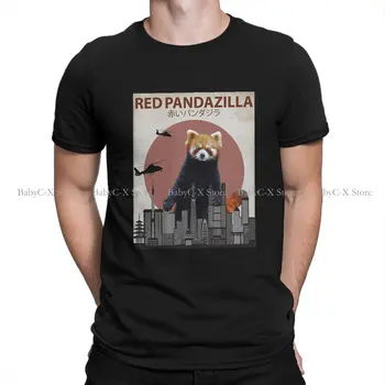 Pandazilla Milžinišką Monstrą Parodija, O Kaklo Marškinėlius Raudona Panda Ailurus Fulgens Poliesteris Klasikiniai Marškinėliai Vyrams Viršūnes Individualumą