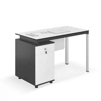 Paprasta, baldų projektavimas balta modernaus biuro kompiuterio stalas su draweroffice stalas su stalčiais mažas biuro stalas