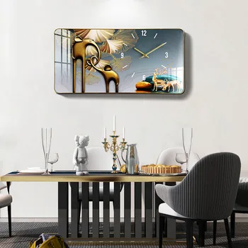 Paprasta ir kūrybos metalo dekoratyvinis dažymas sieninis laikrodis gyvenamasis kambarys, valgomojo kambario sienų apdaila geležies laikrodis sienų tapyba