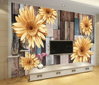 Pasirinktinį medienos valdybos Sienų Tapetai kambarį sienų apdailos elementai TV Foną photo art 3D tapetų Sienų ir miegamasis