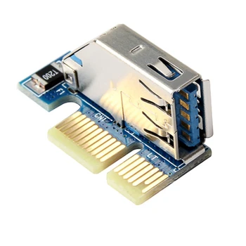 PCIE PCI-E PCI Express X1 PCI Riser Card Autobusų Kortelės Aukšto Efektyvumo Adapteris Keitiklis USB 3.0 Kabelį, skirtą Stalinį KOMPIUTERĮ