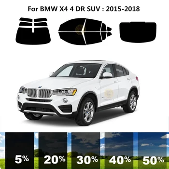 Pjaustytuose nanoceramics automobilių UV Lango Atspalvis, Rinkinys, Automobilių Langų Plėvelės BMW X4 4 DR VISUREIGIS 2015-2018