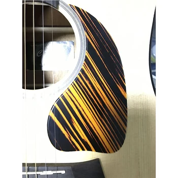 Pleroo Custom Gitara Pickgaurd - Puikus J45 Akustinė Gitara Pickguard Ašaros Formos, Geltonos Spalvos Juostele Kino