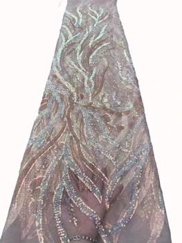 Prabanga Afrikos spalvinga china zawalcowany vamzdžių medžiaga, prancūzijos tiulio nėrinių china vestuvių suknelė siuvinėtų nėrinių audinys/5yards
