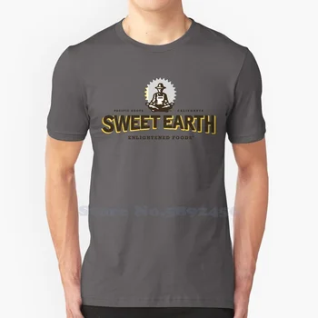 Saldus Žemės, Maisto produktai, Laisvalaikio Streetwear Spausdinimo Logo T-shirt Grafikos 100% Medvilnė Tee