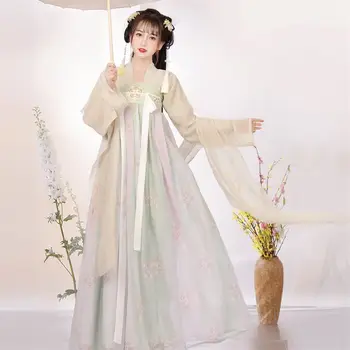 Senovės Kinų Hanfu Moteris Pasakos, Cosplay Kostiumų Šokių Suknelė Šalies Aprangą Hanfu Suknelė Žalia Rausva Rinkiniai Moterų Plius Dydis XL