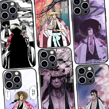 Shunsui Kyoraku Bleach Anime Minkšto Silikono Stiklo Telefono dėklas skirtas IPhone Se3 6s 7 8 14 15 Plus X Xr Xs 11 12 13 Mini 14 15 Pro Max