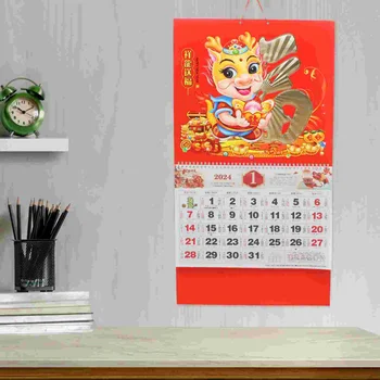 Sieninis Kalendorius Naujųjų Metų Kalendorių, Kinų Stiliaus Kalendorius 2024 Drakono Metų Sieninis Kalendorius