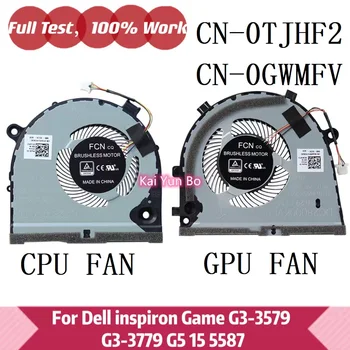 Skirtas Dell inspiron Žaidimas G3 3579 G3-3779 G5 15 5587 Nešiojamojo kompiuterio GPU + CPU Aušinimo Ventiliatorius 0TJHF2 0GWMFV GWMFV TJHF2 KN-0TJHF2 Sąsiuvinis