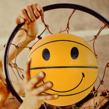 Smiley Krepšinio Kamuolys Besišypsantis Veidas Gatvėje Krepšelį Kamuolys Dydis 5 Profesinės Rungtynės Mokymo Krepšinio Dovana Jauniems Berniukams