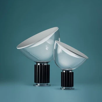 Taccia Stalo Lempa italijos dizaino Skandinavijos stiklo stalo lempa juoda kambarį šiuolaikinio namų dekoro stalu lova pusės žibintas