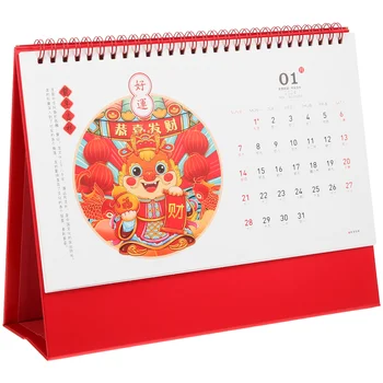 Tradicinės Kinų Stalo Kalendorius Raštinė Stalo Stovi Planuotojas Darbalaukio Dekoras Verslo Biuro Darbo Laikrodis Kalendorius
