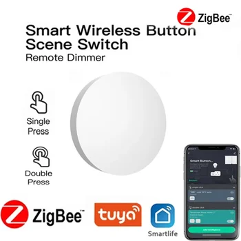 Tuya Zigbee Smart Scene Switch Belaidžio Smart Mygtuką Nuotolinio Valdymo Protingas Protingų Namų Darbas Su Alexa 