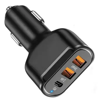 USB C Automobilinis Telefono Kroviklis PD Greitai, Mini USB Automobilinis Įkroviklis Adapteris Virš Mokestis Apsauga 3 Uostų Suderinamas Su Daugeliu Išmaniųjų Telefonų