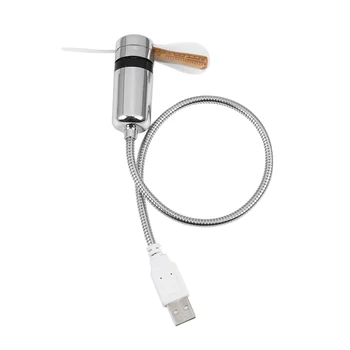 USB Gerbėjai Mini Laiko ir Temperatūros Ekranas Kūrybinė Dovana su LED Šviesos Kietas Įtaisą Nešiojamas PC Kompiuteris