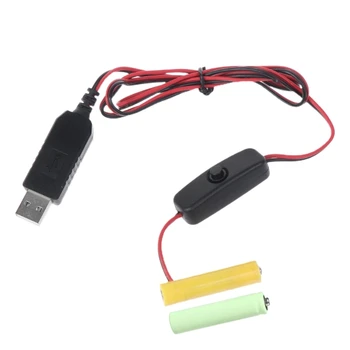 USB Maitinimo Keitiklis Pakeisti 2vnt 1,5 V LR03 AAA LED Šviesos Nuotolinio Valdymo