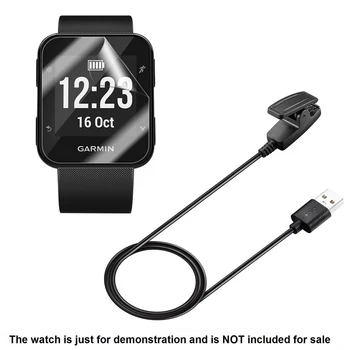 USB Įkrovimo Kabelis, Įkroviklis, Laidai + Screen Protector Shield Plėvelę Garmin Forerunner 35 Forerunner35 Smart Watch Priedai