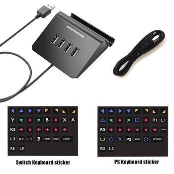 Už PUBG FPS Žaidimų Valdiklį, Klaviatūrą ir Pelę 4 1 HUB Adapteris, skirtas PS3 / PS4 / XBOX Vienas / Nintendo Jungiklis
