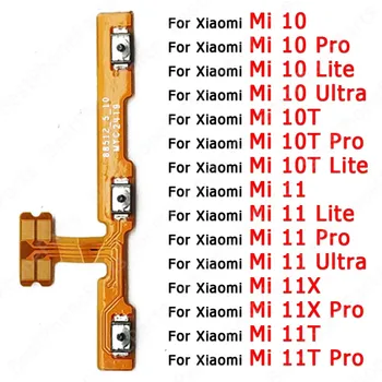 Už Xiaomi Mi 11 Lite 11T 11X Ultra 10 10T Pro Šoninis Mygtukas Jungiklis Garsumo Mygtuką, garso Išjungimo Įjungimo Išjungimo Flex Kabelis Atsarginės Dalys
