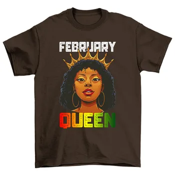 Vasario Karalienė T-Shirt Vandenis Gimtadienio Tee Moterims Unisex