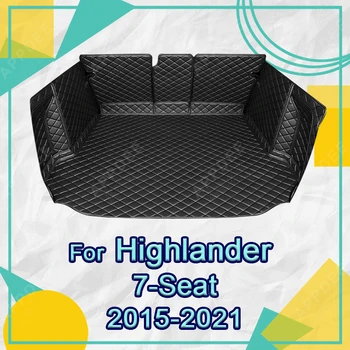 Visiška Bagažo Skyriaus Kilimėlis Toyota Highlander 7-Seat 2015-2021 20 19 18 17 16 Car Boot Padengti Trinkelėmis Vidaus Reikalų Raštas Priedai