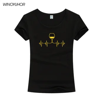 Vyno Plakimas, Print T Shirt Moterims Trumpomis Rankovėmis O-Kaklo Marškinėlius 2023 Naujas Vasaros Mados Marškinėliai, Topai Camisetas Mujer