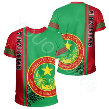Vyriški Drabužiai Afrikos Zonos T-Shirt - Mauritanijos Ketvirtį Stiliaus Marškinėliai Atsitiktinis Sporto Gatvės Stiliaus Viršūnes Vyrams ir Moterims