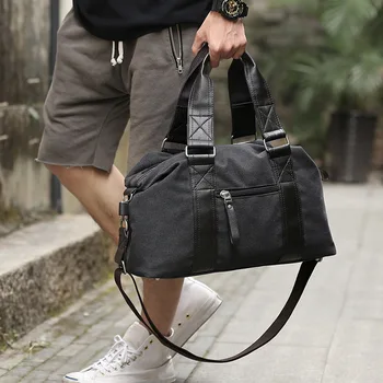 Vyriški Drobė Maišelis Britų Stiliaus Drobės Kelionės Krepšys Petį Krepšys